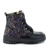 Sale calf - glitter black Enkellaarsjes