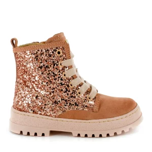 Outlet crs - glitter salmon Enkellaarsjes