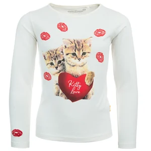 New - KITTY LOVE T-Shirts Met Lange Mouwen