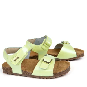 Hot calf perl lemon Sandalen