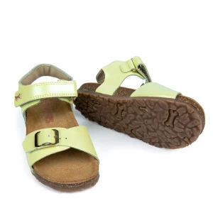 Hot calf perl lemon Sandalen