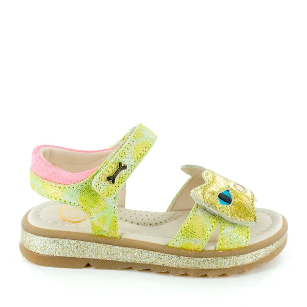 Sale metal yellow Sandalen