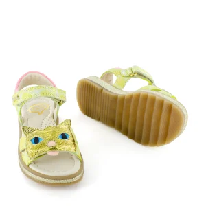 Sale metal yellow Sandalen