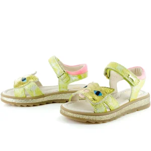 Sale metal yellow Sandalen