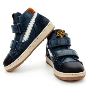 Discount calf navy + brandy Halfhoge Schoenen