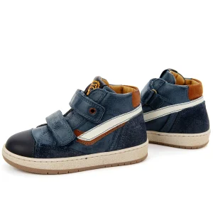 Discount calf navy + brandy Halfhoge Schoenen