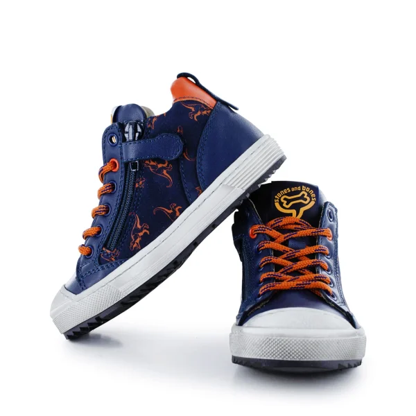 Outlet calf navy Halfhoge Schoenen