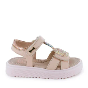 Online calf peach Sandalen