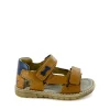 Discount calf cuoio + navy Sandalen