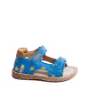 Clearance calf l.blue + cuoio Sandalen