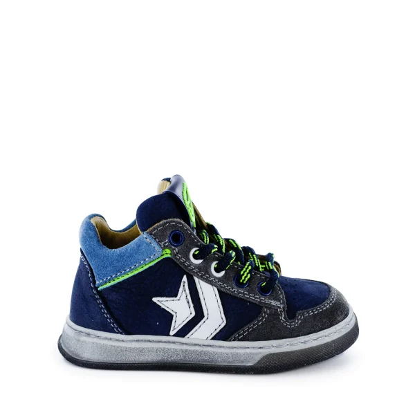 Online nabuk dark blue + off white Halfhoge Schoenen