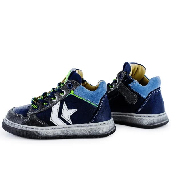 Online nabuk dark blue + off white Halfhoge Schoenen