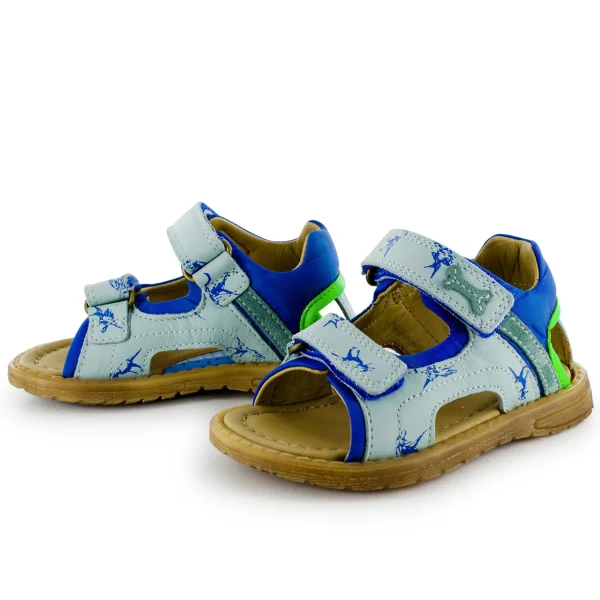 Fashion vitello oxide + electric blue Sandalen