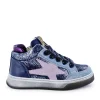 Online metal bluette + mauve Halfhoge Schoenen