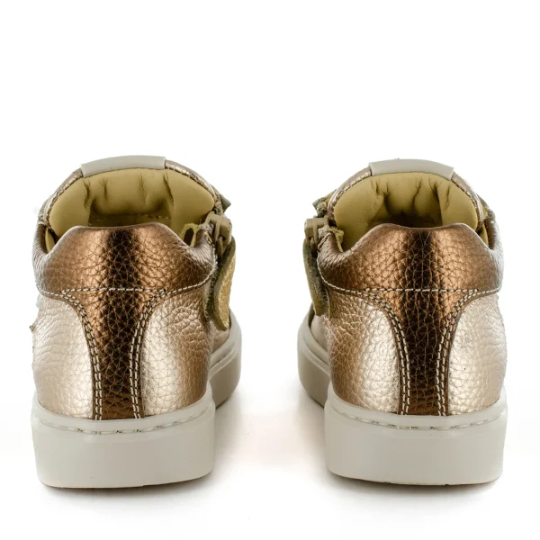 Hot crs - metal nude + gold Halfhoge Schoenen