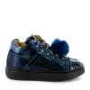 Fashion metal navy Halfhoge Schoenen