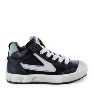 Outlet calf black + l.grey Halfhoge Schoenen