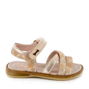 Discount calf cognac + lilac Sandalen