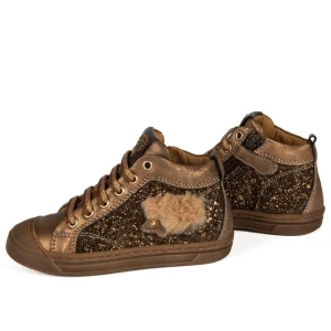 Best metal - glitter bronze Halfhoge Schoenen