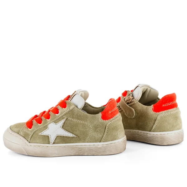 Clearance crs - calf sand + orange fluo Halfhoge Schoenen