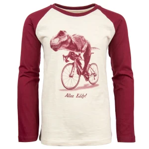 Hot - EDDY REX sand + bordo T-Shirts Met Lange Mouwen