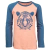 Outlet - TIGER pink + denim T-Shirts Met Lange Mouwen