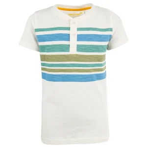 Discount - TRIOCOLOR off white + denim T-Shirts Korte Mouwen