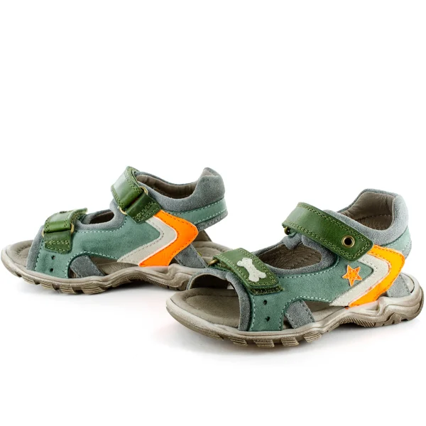 Discount calf - crs oxide + orange fluo Sandalen