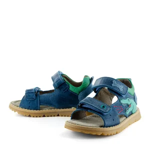 Sale calf dark petrol + emerald Sandalen