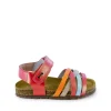 Hot calf perl coral Sandalen