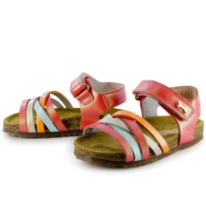 Hot calf perl coral Sandalen