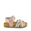 Outlet calf perl salmon Sandalen