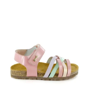 Outlet calf perl salmon Sandalen