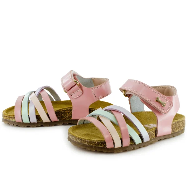 Outlet calf perl salmon Sandalen