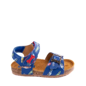 Sale calf electric blue + red Sandalen