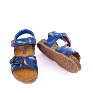 Sale calf electric blue + red Sandalen