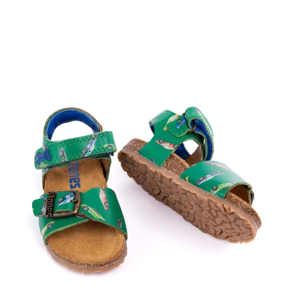 New vit green + electric blue Sandalen