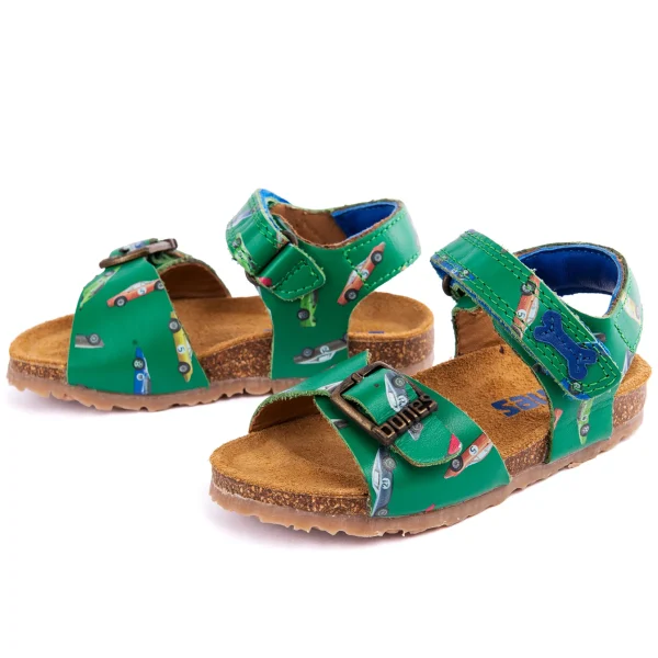 New vit green + electric blue Sandalen