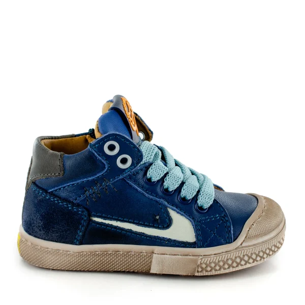 Best calf navy + o.white Halfhoge Schoenen