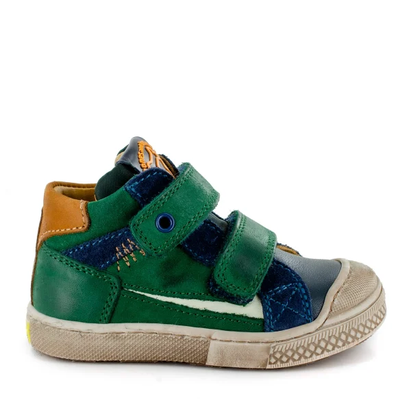 Fashion calf d.green + navy Halfhoge Schoenen