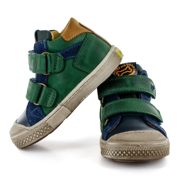 Fashion calf d.green + navy Halfhoge Schoenen