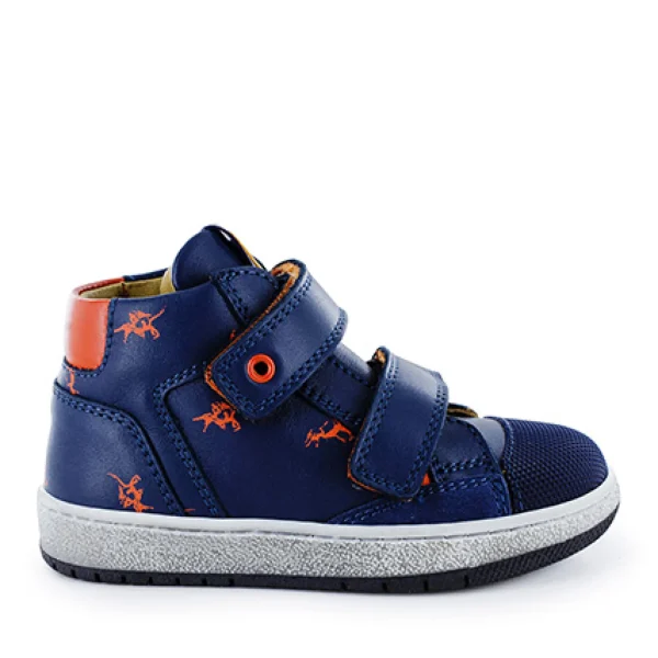 Fashion calf cuoio + navy Halfhoge Schoenen