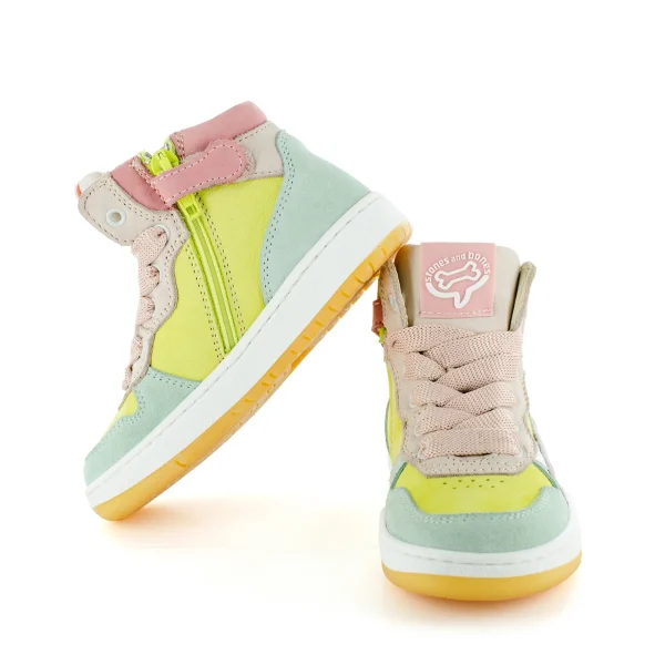 Fashion calf - crs lemon + mint Halfhoge Schoenen