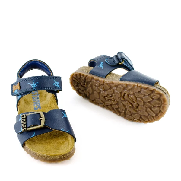 Hot calf blue + sky Sandalen