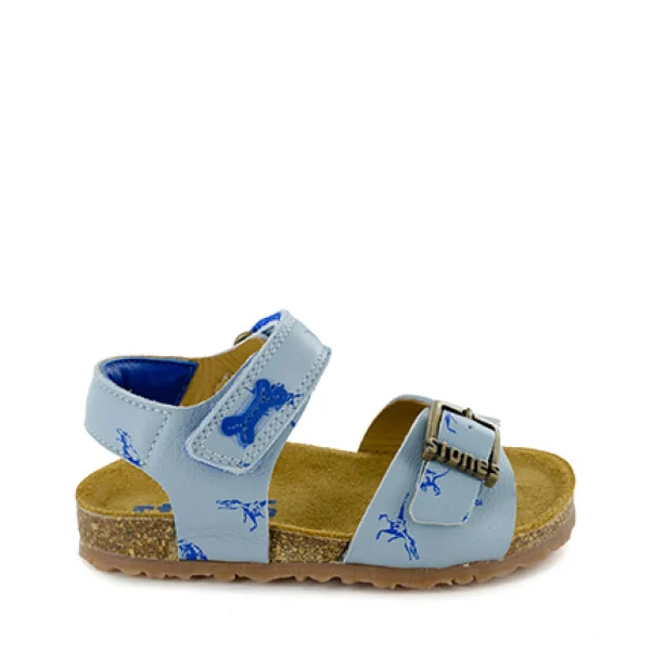 Hot calf blue + sky Sandalen