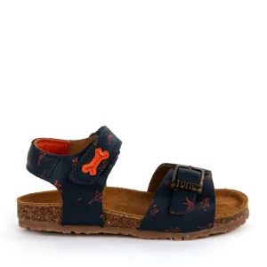 Sale calf navy + brick Sandalen