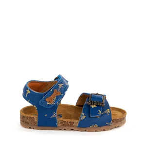 Discount calf steelblue + yellow fluo Sandalen