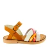 Outlet calf beige + cognac Sandalen