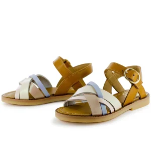 Online calf natural + cognac Sandalen