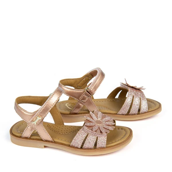 Hot glitter - pearl nude Sandalen